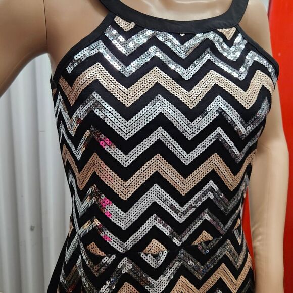 ALTAR’D STATE chevron Sequin fit and flare Dress S - Picture 8 of 8